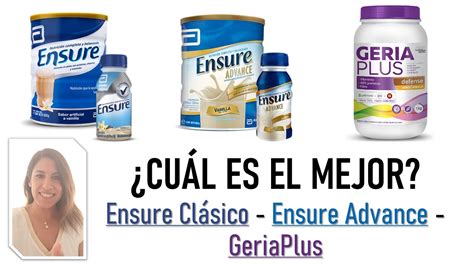 Ensure Cl Sico Vs Ensure Advance Vs Geriaplus Qu Suplemento