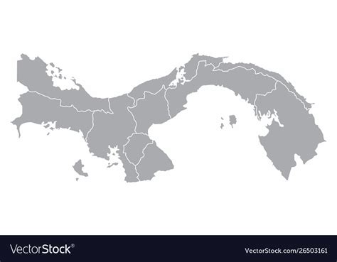 Panama regions map Royalty Free Vector Image - VectorStock