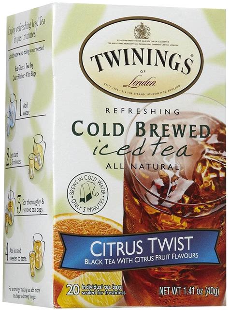 Twinings Cold Brewed Iced Tea Citrus Twist Tea Bags 20s – Brits R U.S.