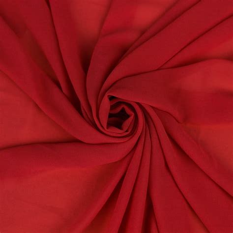 Free Shipping Red Chelsea Wool Dobby Chiffon Fabric By The Yard Style 502