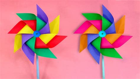 How To Make A Four Color Paper Windmill For Origami Lovers Easy