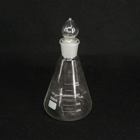 Ml Lab Borosilicate Glass Erlenmeyer Conical Flask With Ground In