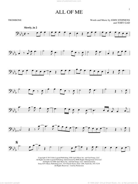 John Legend All Of Me Sheet Music