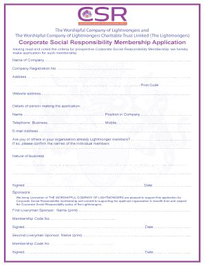 Csr Application Form Fill Online Printable Fillable Blank Pdffiller