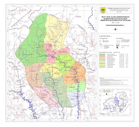 Peta Kabupaten Gunung Mas