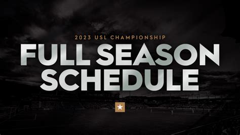 Usl Championship Unveils Regular Season Schedule