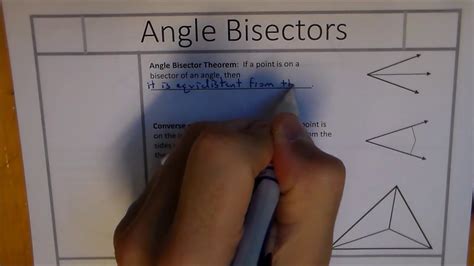 Triangle Properties Angle Bisectors Youtube