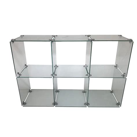 Industrial Glass And Chrome Shelf Unit In 2020 Shelf Unit Shelves Shelving