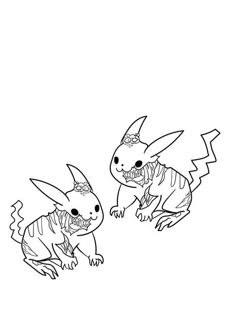 Pikachu Coloring Pages Zombie Pikachu Drawing Drawing And Coloring ...