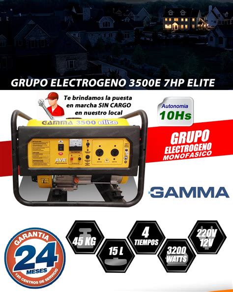 Generador Grupo Electrogeno Electrico Elite W Gamma Vagolnet