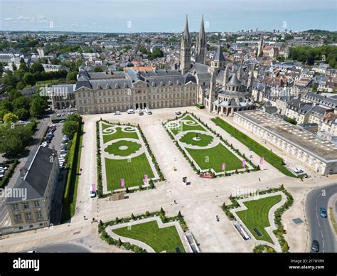 The Abbey Of Saint Etienne Caen France Drone Aerial Stock Photo Alamy