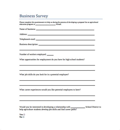 FREE 32 Survey Templates In MS Word PDF