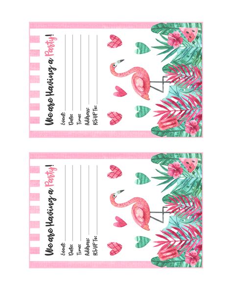 Free Printable Flamingo Party Pack The Cottage Market