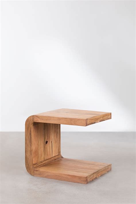 Mesa Auxiliar En Madera De Acacia Vacry Sklum