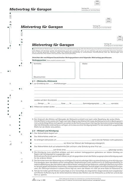 Mietvertrag RNK geprüft 3 Stück Garage Amazon de Bürobedarf
