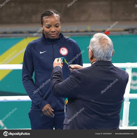 Santiago Chile 2023 Womens Boxing Final 66kg 156 Gold Medal Stock