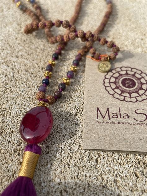 Mala Kette When Ruby Meets Sapphire Mala Spirit