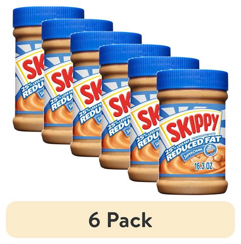 6 Pack SKIPPY Reduced Fat SUPER CHUNK Peanut Butter 16 3 Oz Jar