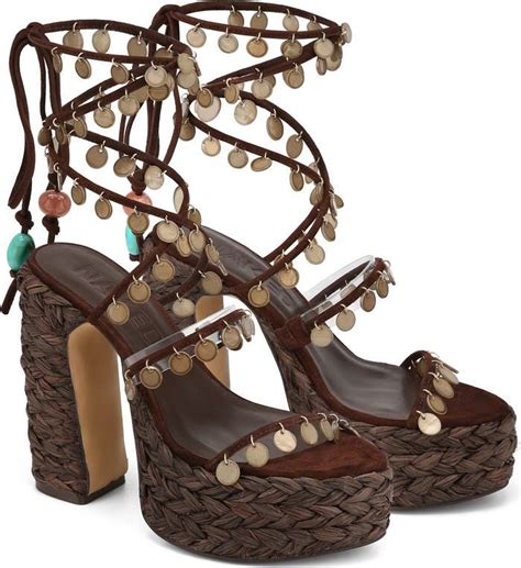 Naked Wolfe Fantastic Ankle Wrap Raffia Platform Sandal Women Nordstrom In Pretty
