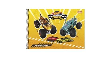 Caderno Desenho Hot Wheels Folhas Tilibra Dokassa Distribuidora