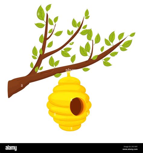 Beehive In A Tree Cartoon