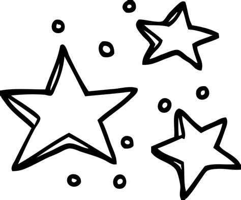 black and white cartoon decorative stars 12406536 Vector Art at Vecteezy