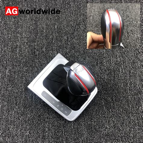 Refit Gear Shift Knob Lever Dsg At Chrome Matt Leather For Volkswagen Vw Golf Mk6 Mk7 R Gti