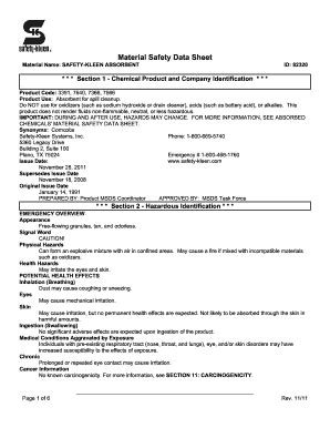 Fillable Online Tompkins Co MATERIAL SAFETY DATA SHEET TOMPKINS