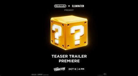 Super Mario Bros Animated Film Teaser Trailer Announced For October