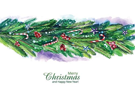 Decorated christmas wreath holiday card design 4843737 Vector Art at Vecteezy