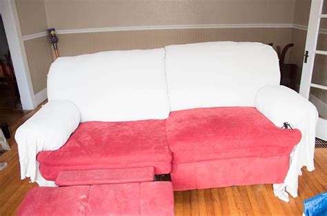 How To Reupholster A Couch Without Removing The Old Fabric Reclining Sofa Slipcover