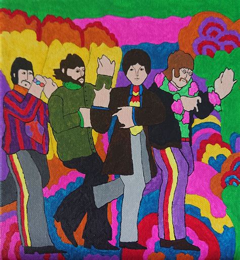 Little Yellow Submarine Painting I Did Over The Past Few Days Beatles