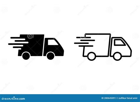 Fast Shipping Delivery Truck Icon Delivery Truck Icon Fast Delivery