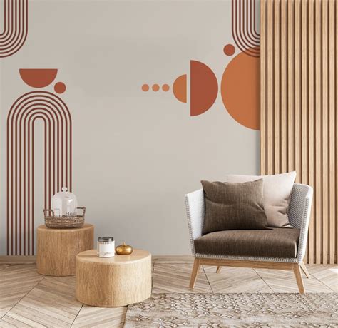 Arch Wall Decal Abstract Shape And Line Art Wall Sticker Etsy