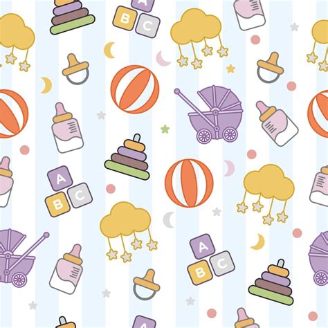 Premium Vector Baby Cute Seamless Pattern