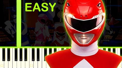 Mighty Morphin Power Rangers Theme Easy Piano Tutorial Youtube