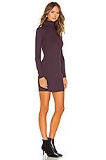 Enza Costa Rib Turtleneck Mini Dress In Dark Plum REVOLVE