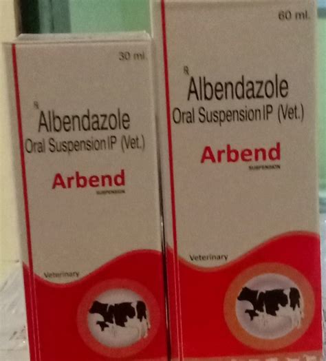 Antianthelmintic Amber Albendazole Oral Suspension Veterinary Mg Per