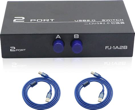 Qianrenon Printer Sharing Switch 2 Port Usb 20 Switch Adapter For Usb Device Port