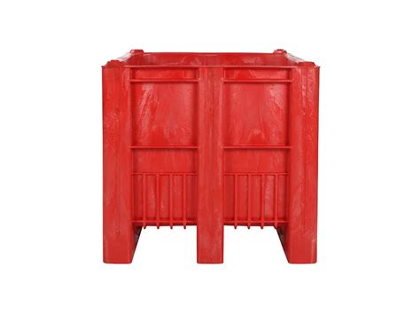 Cb1 Plastic Palletbox 1200 X 800 Mm 3 Runners Red Transoplast