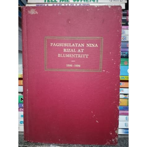 Jose Rizal Pagsusulatan Nina Rizal At Blumentritt 1886 1896 Manila 1963