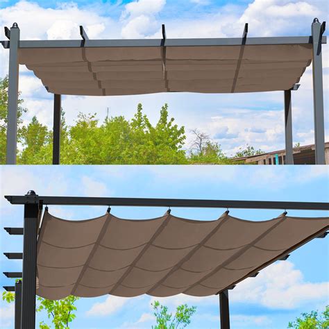 Veikous 10 Ft X 12 Ft Manual Patio Retractable Awnings In Gray Artofit