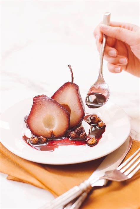 Port Poached Pears With Holiday Spices Recipe Poached Pears