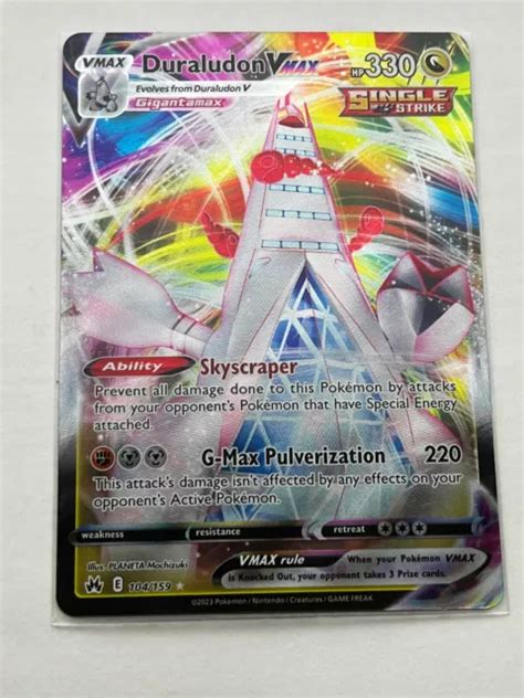 POKÉMON TCG DURALUDON VMAX Crown Zenith 104 159 Holo Ultra Rare 8 00