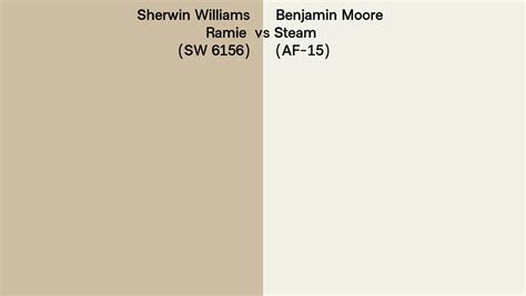 Sherwin Williams Ramie Sw 6156 Vs Benjamin Moore Steam Af 15 Side