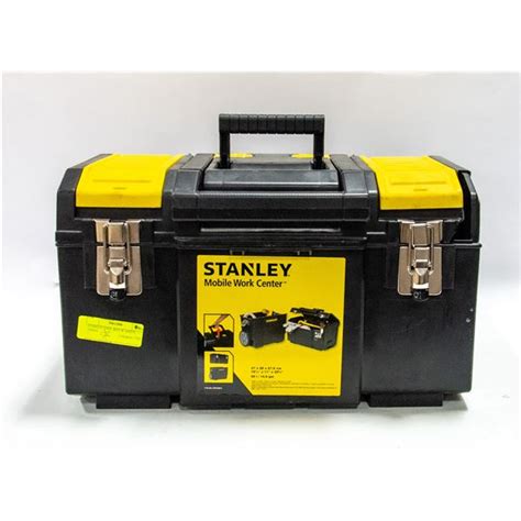 STANLEY TOOL BOX WITH ASSORTED TOOLS