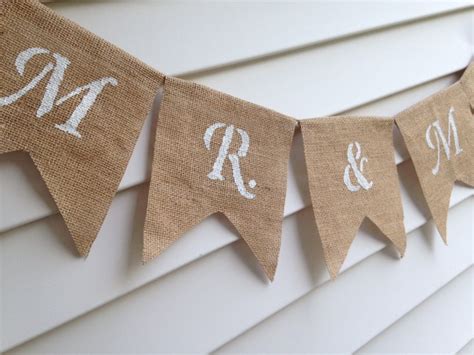 Wedding Banner Burlap Banner Rustic Wedding Decor Country Etsy