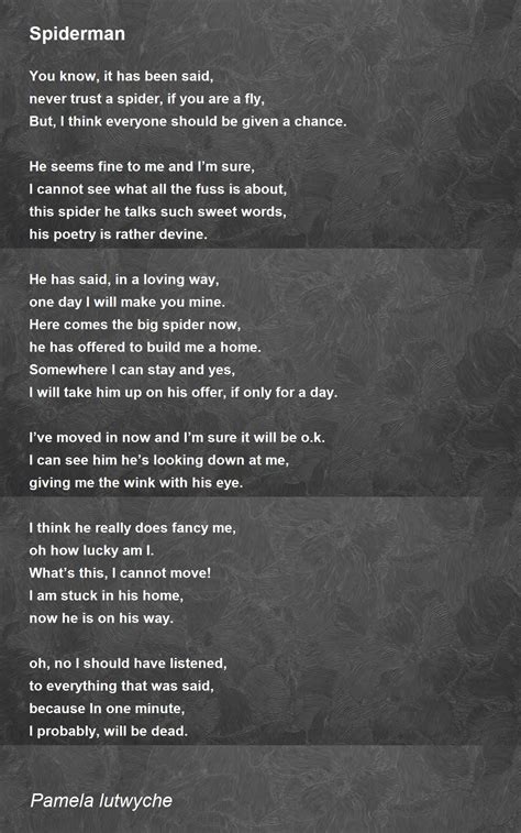 Spider Man Poem
