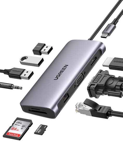 Ugreen Usb C Multiport Adapter 10 In 1 Usb C Dongle Ethernet Docking