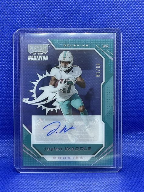 Chronicles Jaylen Waddle Rookie Playoff Momentum Auto Sp